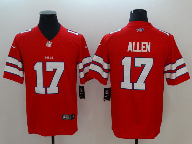 Men Buffalo Bills #17 Allen Orange Vapor Untouchable Limited Player Nike NFL Jerseys